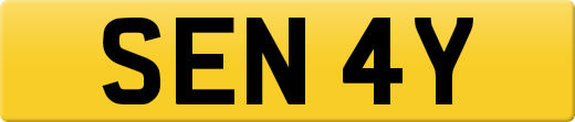 SEN 4Y private number plate